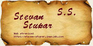 Stevan Stupar vizit kartica